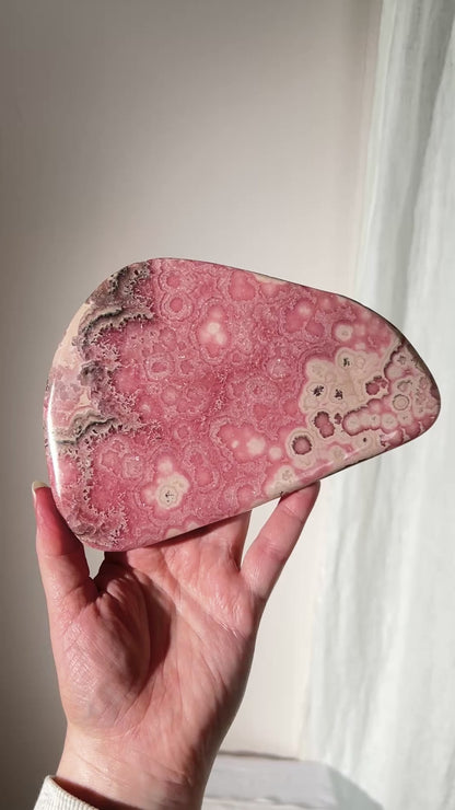 Rhodochrosite Freeform | Polished Rhodochrosite Crystal A