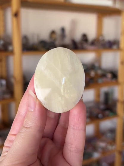 Moonstone Palm | Blue Flash Moonstone Crystal Palmstone