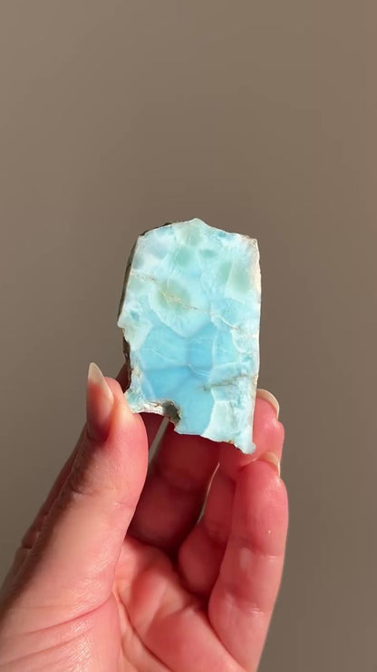 Larimar Slab | Polished Larimar Crystal Slice 2