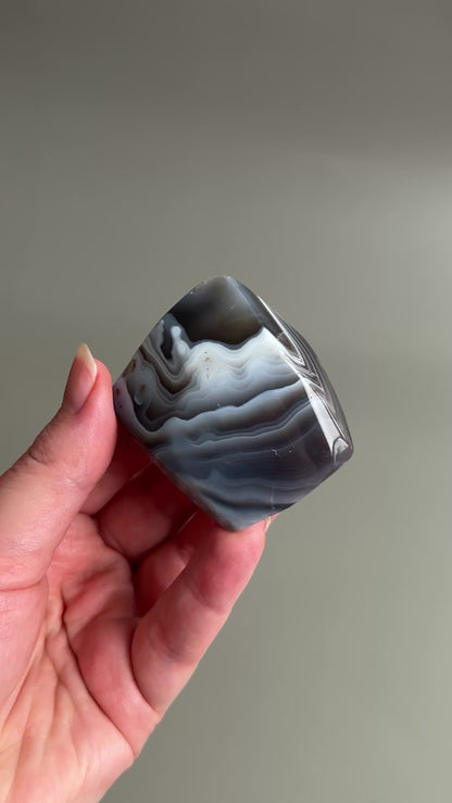 Botswana Agate Freeform | Faceted Crystal Freeform