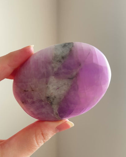 Rare Kunzite Palm | Large Pink Kunzite Crystal Palm