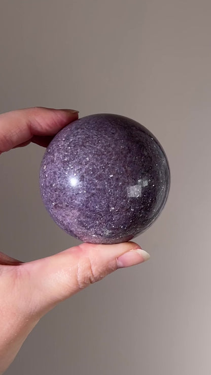 Lepidolite Sphere | Purple Lepidolite Crystal Sphere