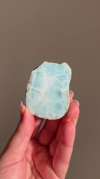 Larimar Slab | Polished Larimar Crystal Slice 5