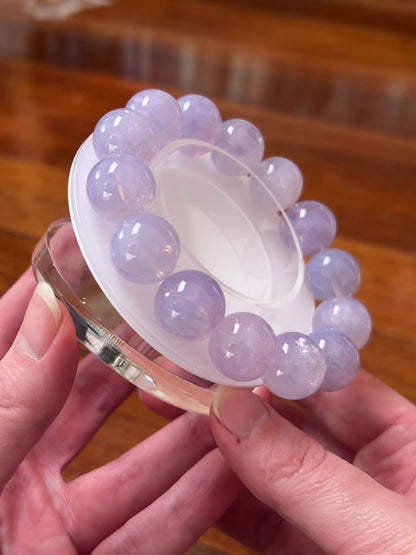 Jumbo Lavender Moon Quartz Bracelet | Crystal Stretch Bracelet