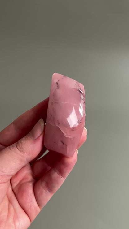 Rare Guava Quartz Freeform | Pink Quartz Crystal Freeform