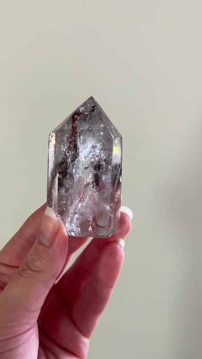 Garden Quartz Point | Lodolite Quartz | Dream Quartz Crystal Tower
