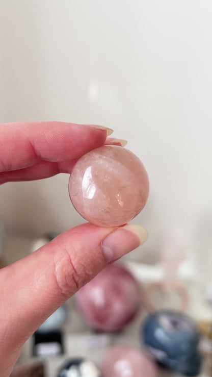 Peach Morganite Sphere | Pink Beryl Crystal Sphere
