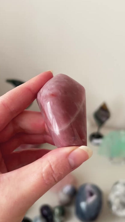 Rare Guava Quartz Freeform | Pink Quartz Crystal Freeform