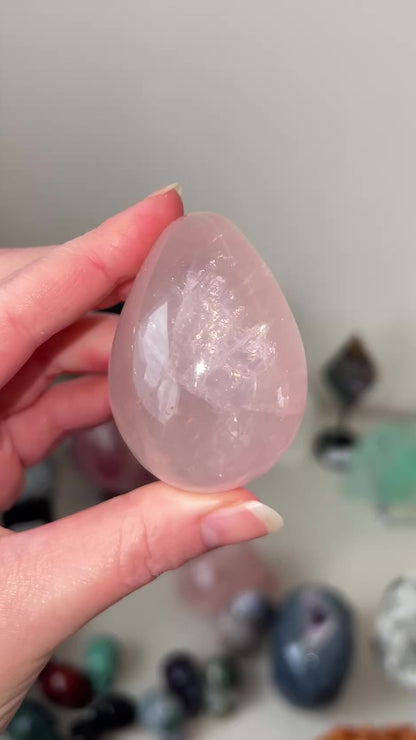 Gemmy Star Rose Quartz Egg | Rose Quartz Crystal Egg