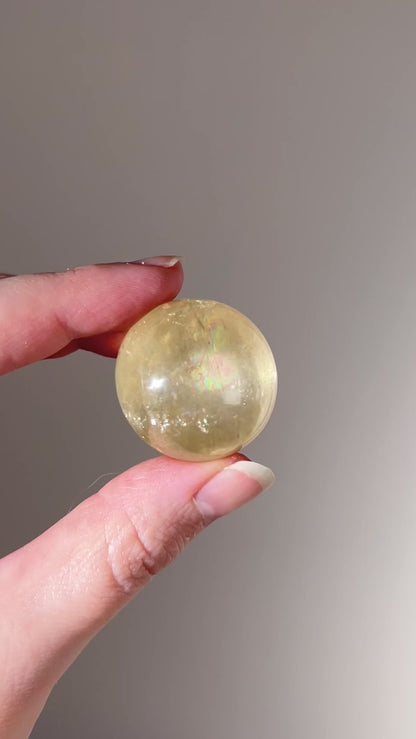 Honey Calcite Sphere | Golden Optical Calcite Crystal Sphere