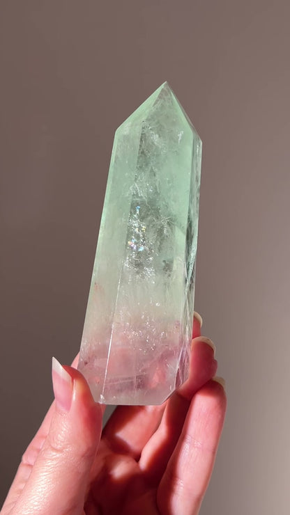 Mint Fluorite Tower | Green Fluorite Crystal Point