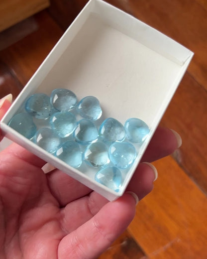 Rare Blue Topaz Heart | Mini Topaz Crystal Hearts