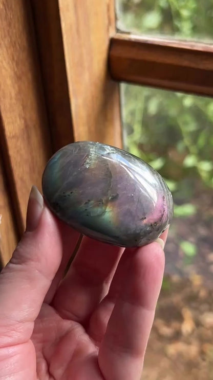 Purple Labradorite Palm | Sunset Labradorite Crystal Palm