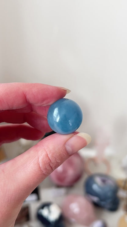 Blue Aquamarine Sphere | Aquamarine Crystal Sphere