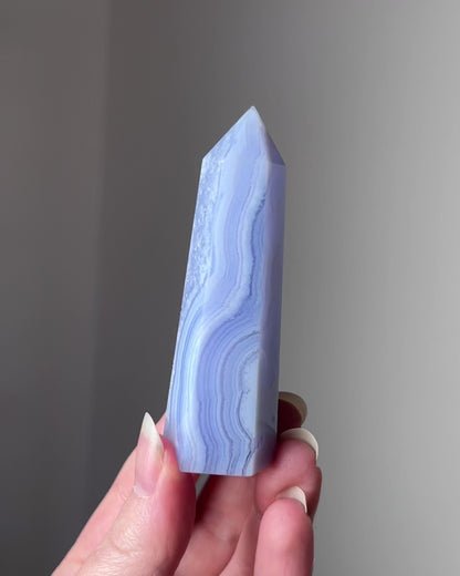 Blue Lace Agate Point | Blue Lace Agate Crystal Tower