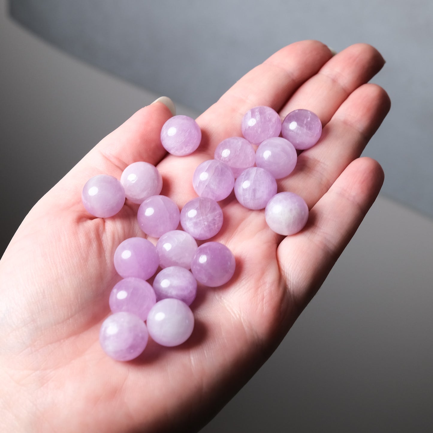 Flashy Kunzite Spheres | Pink Kunzite Mini Spheres