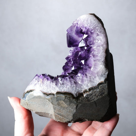 Grape Jelly Amethyst Cluster | Uruguayan Amethyst Freeform Geode