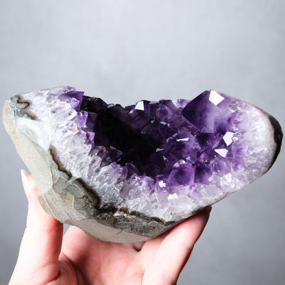 Grape Jelly Amethyst Cluster | Uruguayan Amethyst Freeform Geode