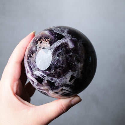 XL Dream Amethyst Sphere | Chevron Amethyst Crystal Sphere