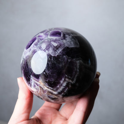 XL Dream Amethyst Sphere | Chevron Amethyst Crystal Sphere