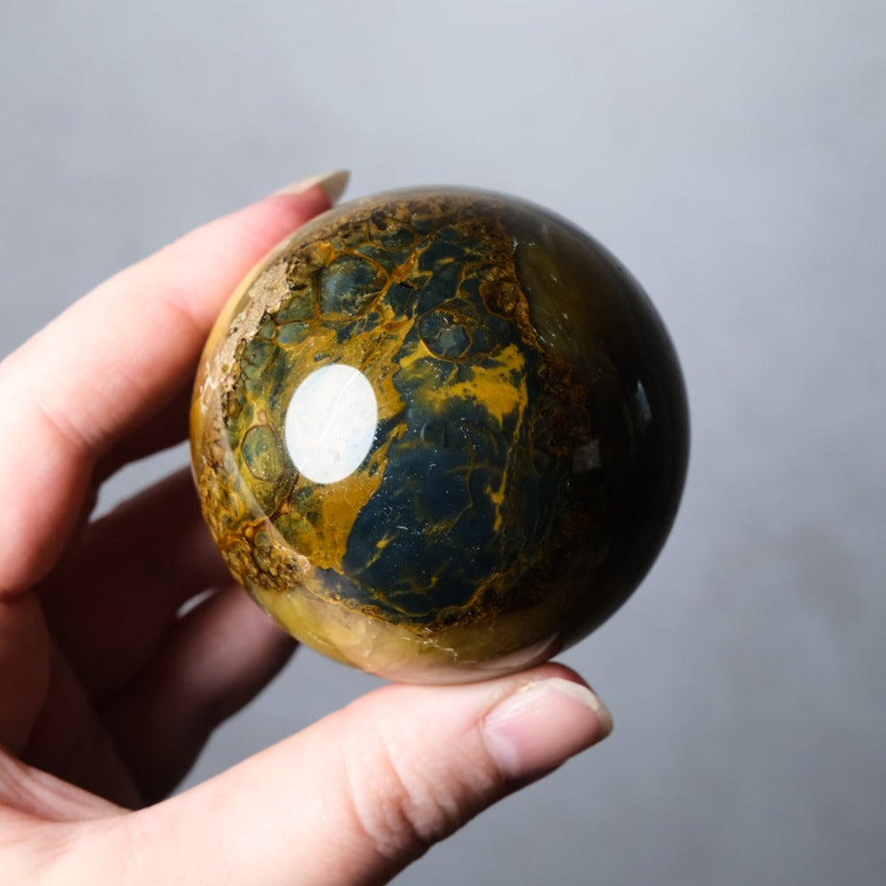 Nellite Crystal Sphere | Rare Nellite 'New Pietersite' Sphere