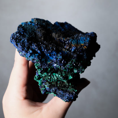 Raw Azurite Malachite Specimen | Fibrous Malachite Crystal