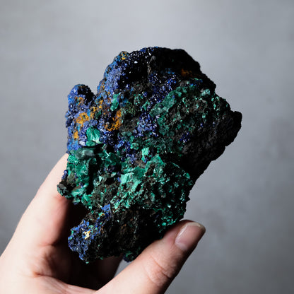 Raw Azurite Malachite Specimen | Fibrous Malachite Crystal