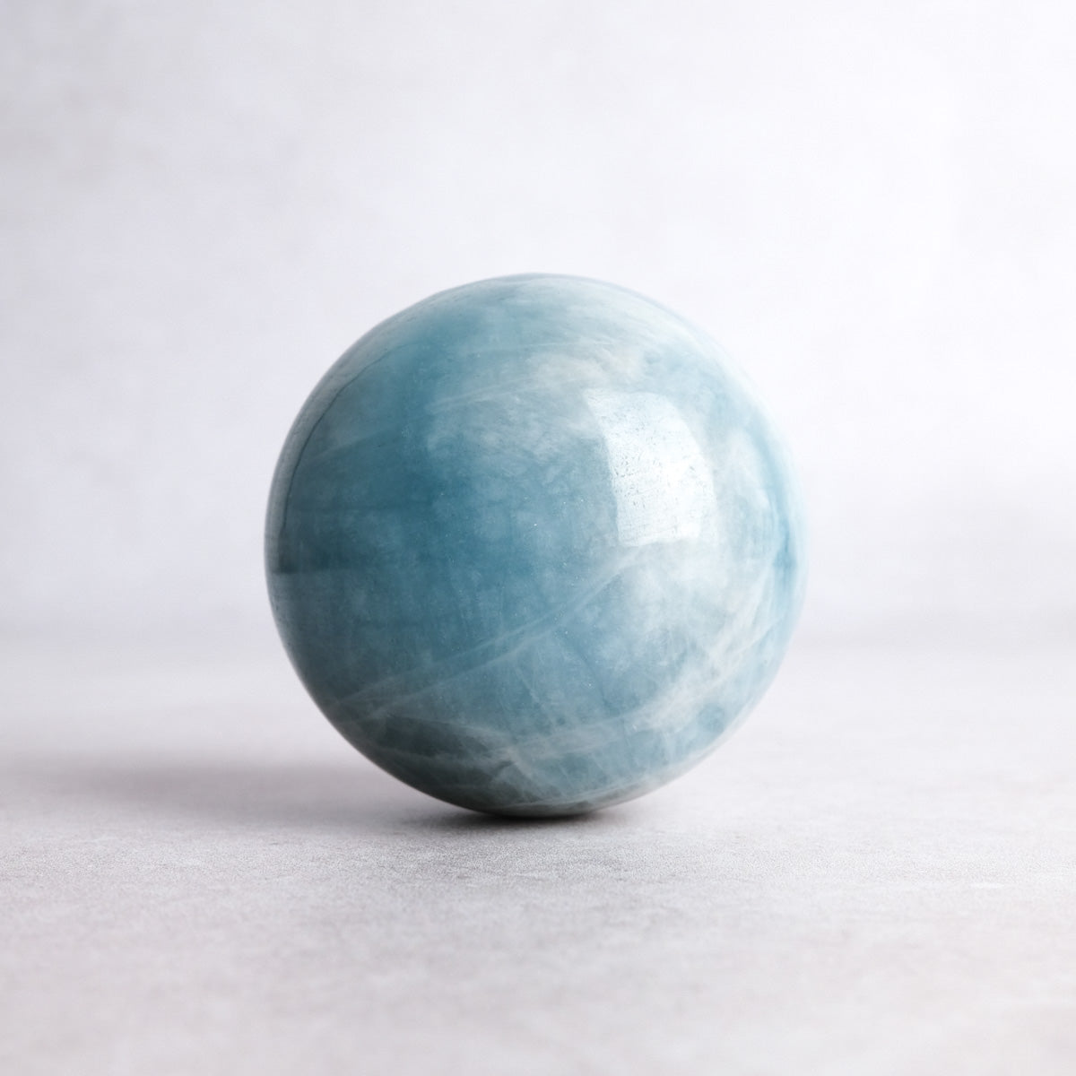 Large Aquamarine Crystal Sphere | Natural Blue Aquamarine Sphere
