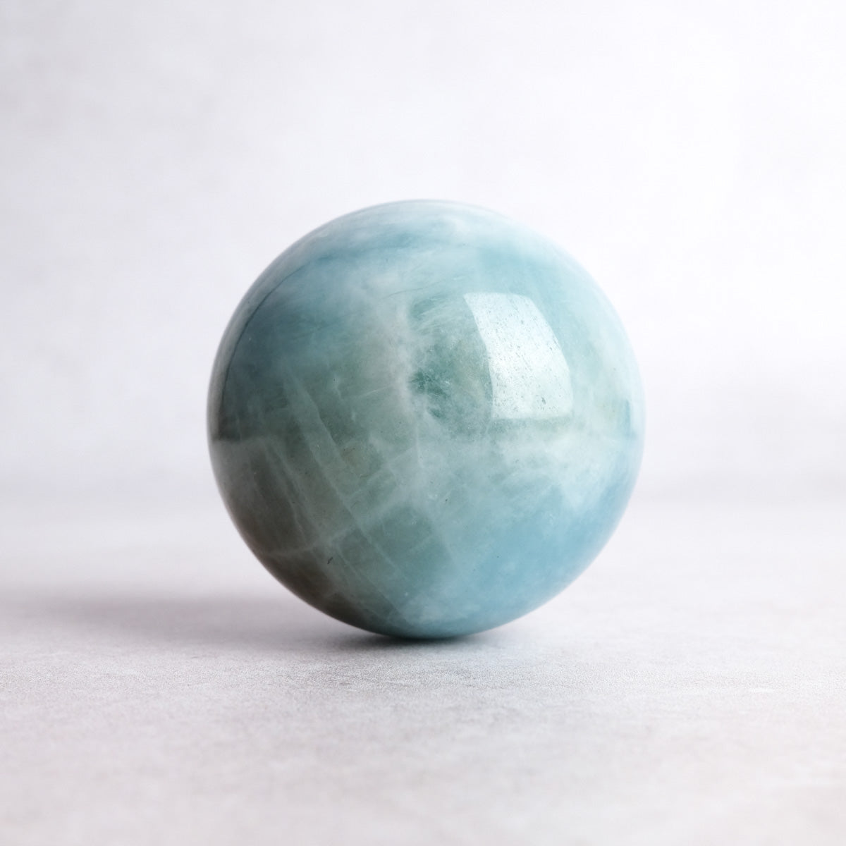 Large Aquamarine Crystal Sphere | Natural Blue Aquamarine Sphere