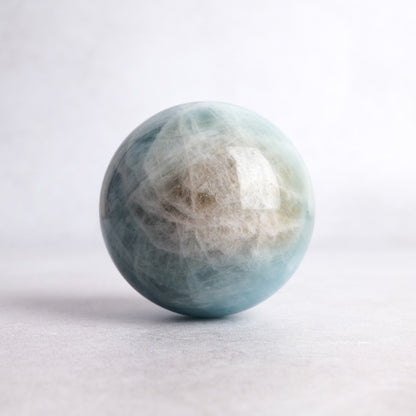 Large Aquamarine Crystal Sphere | Natural Blue Aquamarine Sphere