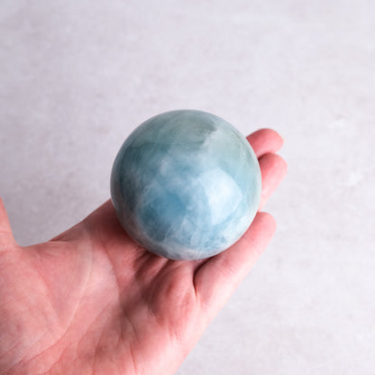 Large Aquamarine Crystal Sphere | Natural Blue Aquamarine Sphere