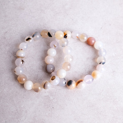 Montana Agate Bracelet | Dendritic Agate Crystal Bracelet