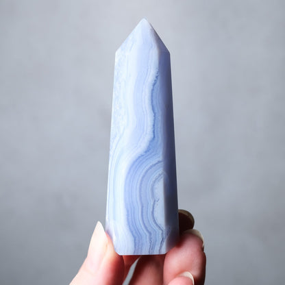 Blue Lace Agate Point | Blue Lace Agate Crystal Tower