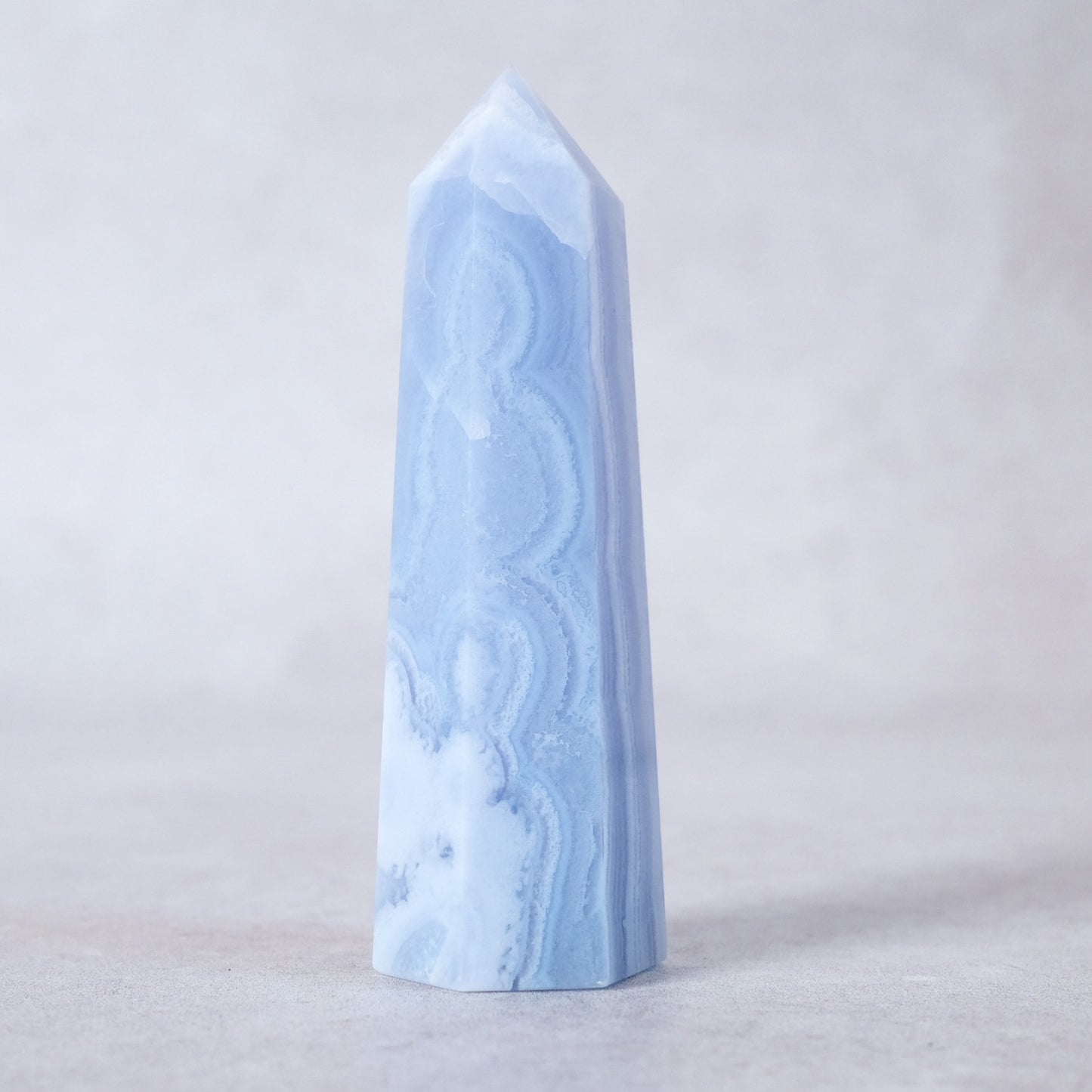 Blue Lace Agate Point | Blue Lace Agate Crystal Tower