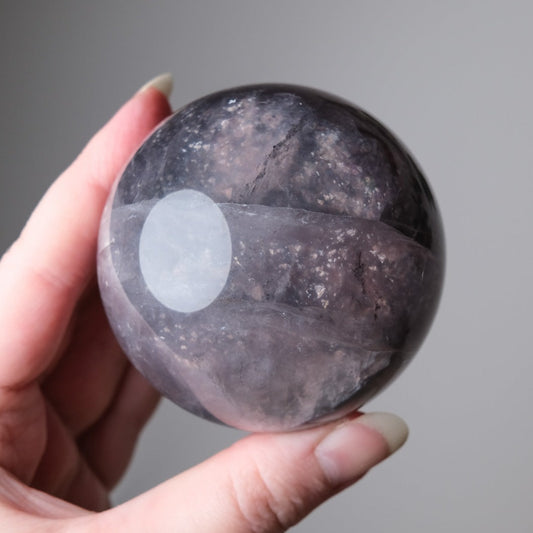 Mica Fluorite Sphere | Flashy Mica & Fluorite Crystal Sphere