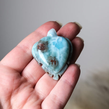 Larimar Turtle Carving | Crystal Animal | Crystal Turtle