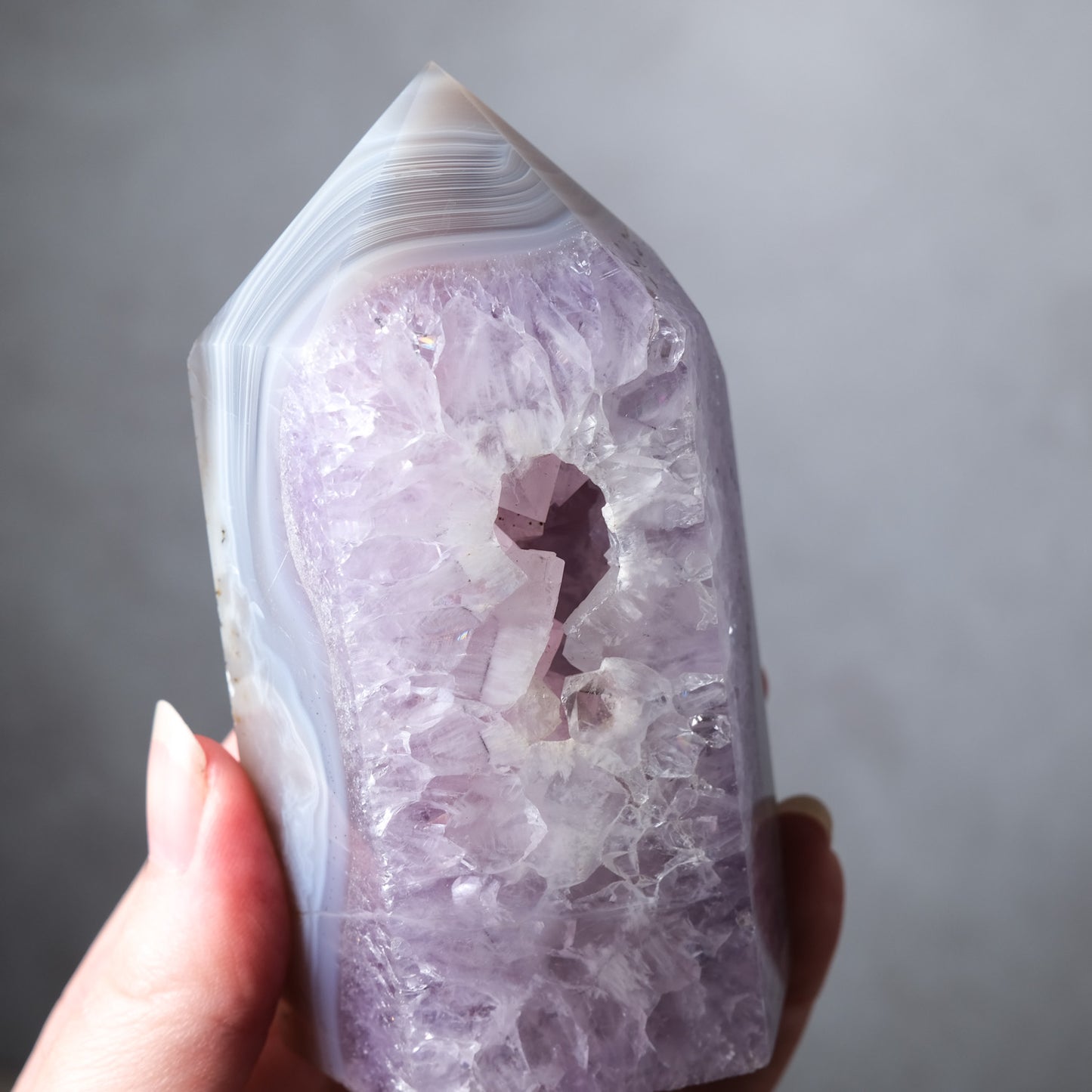 Amethyst & Agate Geode Tower