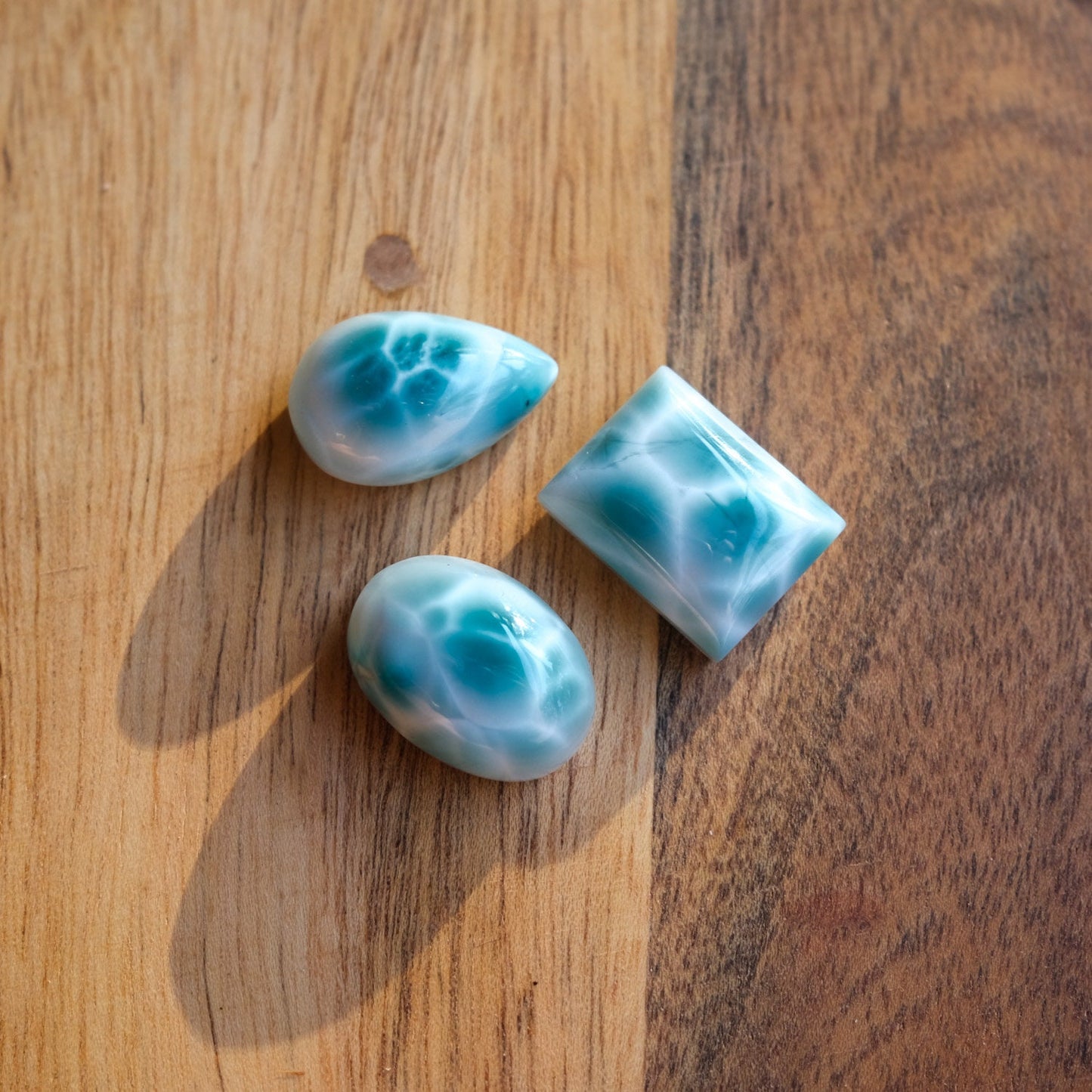 Amazing Quality Larimar Cabochons | Turtleback Larimar Crystal