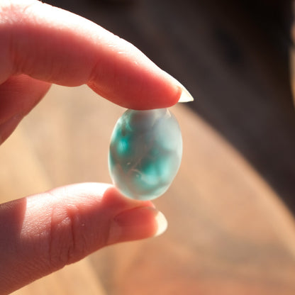 Amazing Quality Larimar Cabochons | Turtleback Larimar Crystal