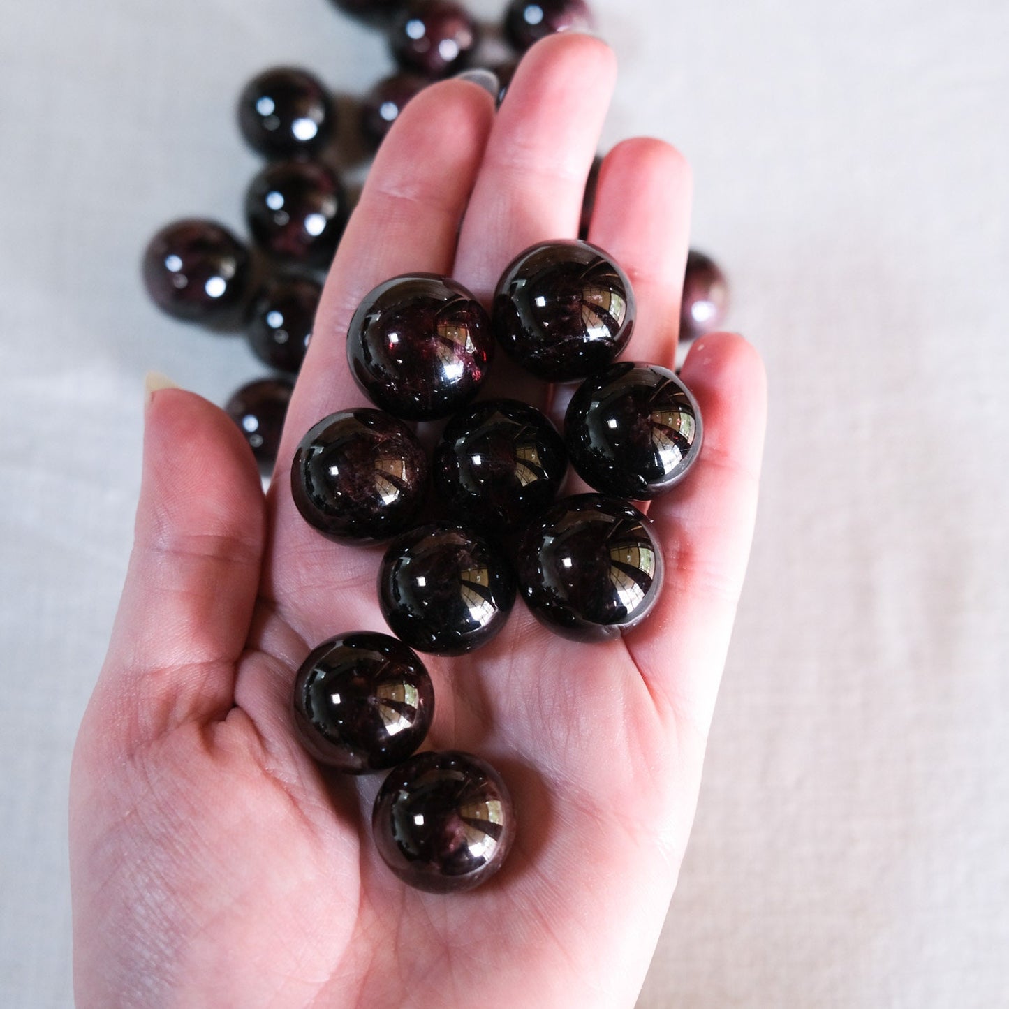 Garnet Crystal Spheres | Flashy Red Garnet