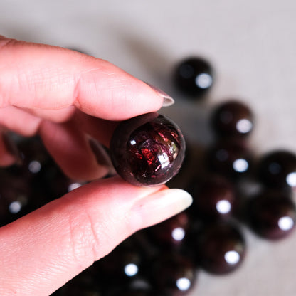 Garnet Crystal Spheres | Flashy Red Garnet