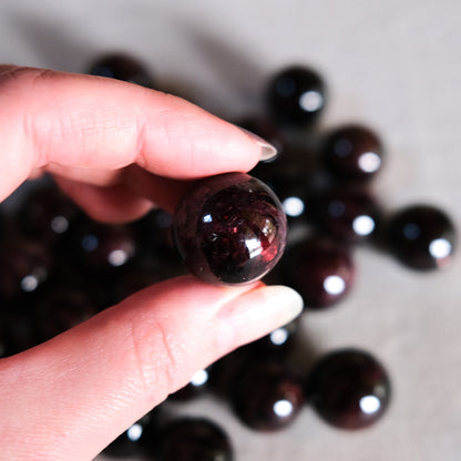 Garnet Crystal Spheres | Flashy Red Garnet