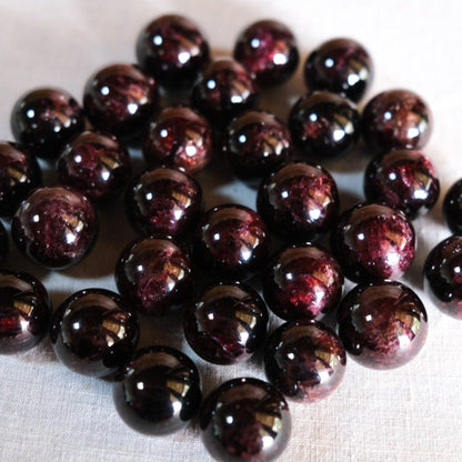 Garnet Crystal Spheres | Flashy Red Garnet