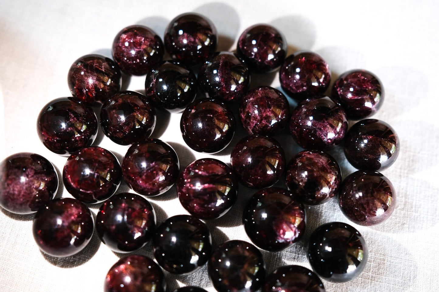 Garnet Crystal Spheres | Flashy Red Garnet