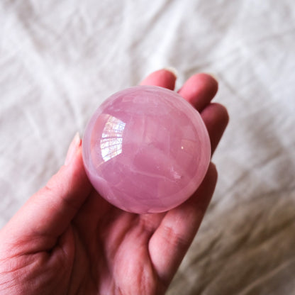 Star Rose Quartz Crystal Sphere