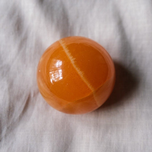 Juicy Orange Calcite Sphere