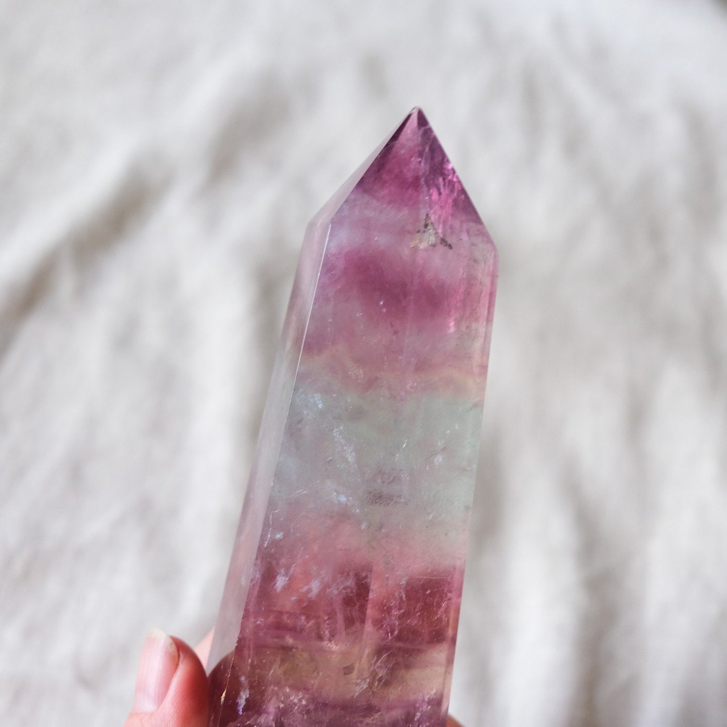 Fluorite Crystal Tower | Watermelon Fluorite
