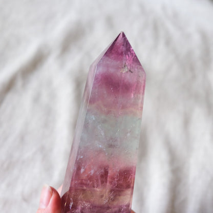 Fluorite Crystal Tower | Watermelon Fluorite