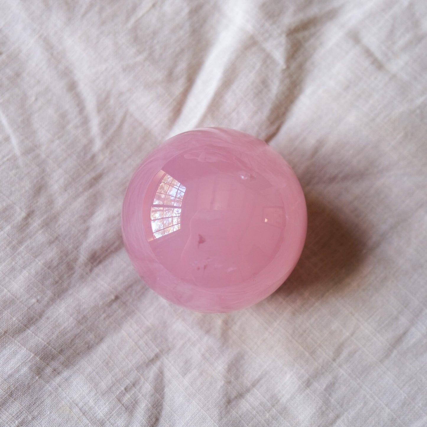 Star Rose Quartz Crystal Sphere