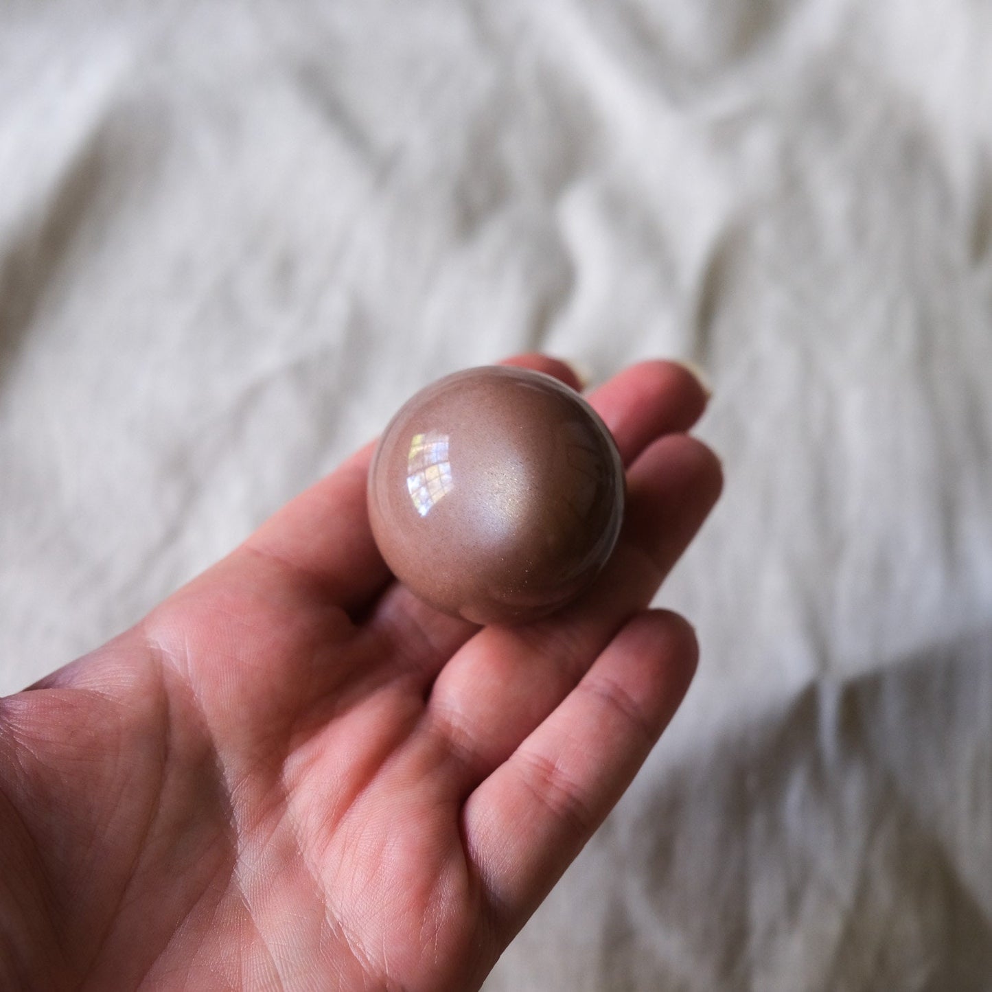 Moonstone + Sunstone Crystal Sphere